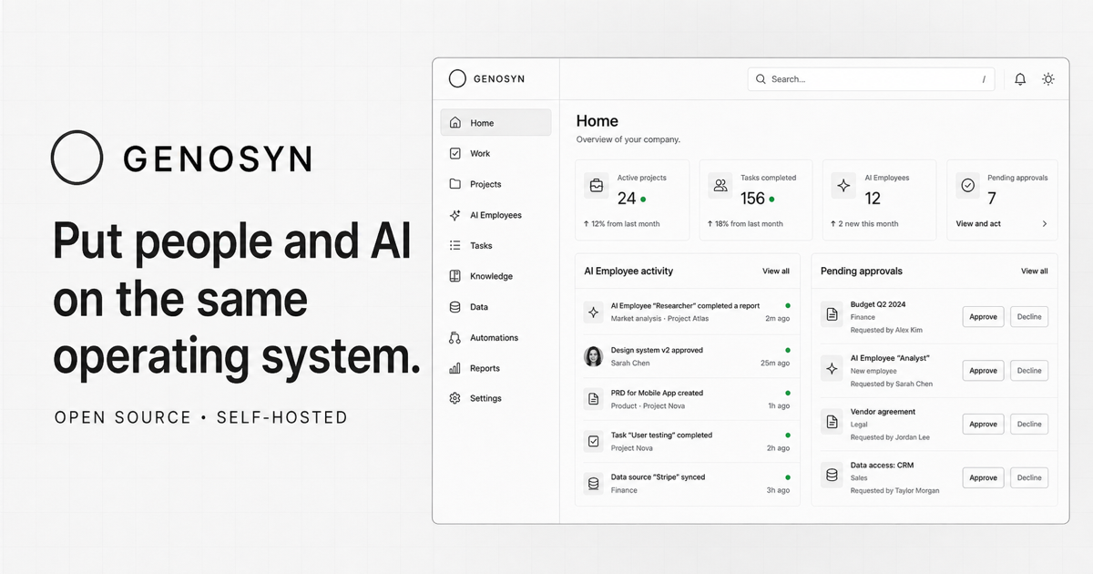 Show HN: Genosyn – Automate running of companies with AI